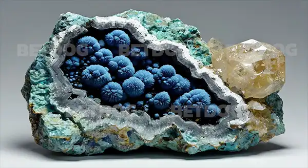 Shattuckite คริสตัลสีน้ำเงิน