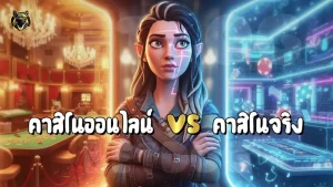 คาสิโนออนไลน์ vs คาสิโนจริง